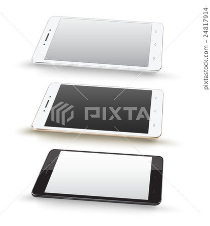 Smartphone mockups set on white background. Smartphone mockups set on white background. 24817914