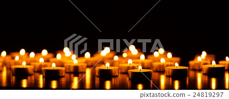 Many burning candles with shallow depth of field 24819297
