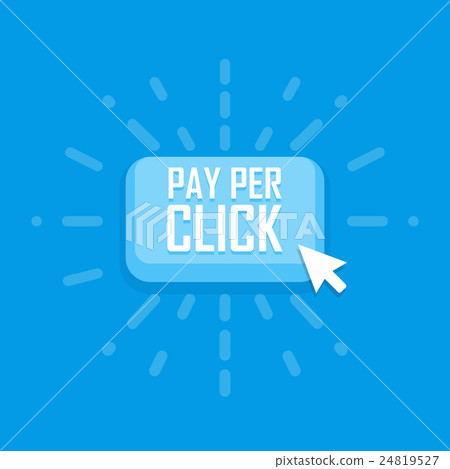 Pay per click concept flat icon. Vector 24819527