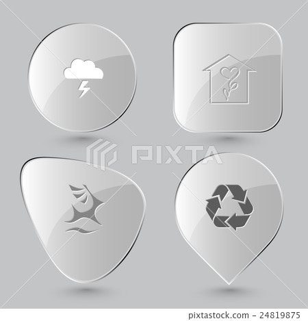 thunderstorm, flower shop, deer, recycle symbol. 24819875