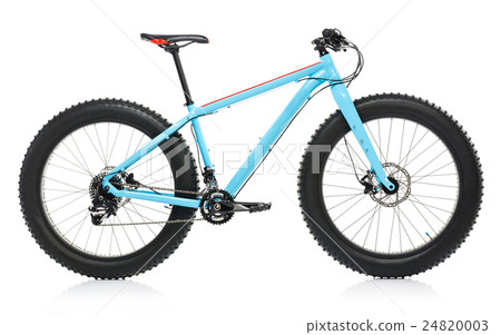 New blue bicycle isolated on a white New blue bicycle isolated on a white 24820003