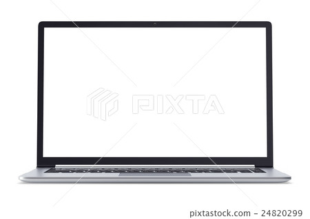 Modern metal office laptop or silver business Modern metal office laptop or silver business 24820299