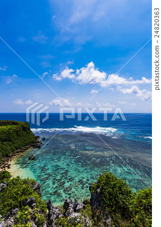 Coast, reef, landscape, Okinawa. Coast, reef, landscape, Okinawa. 24820363