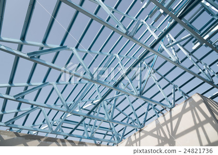 Structure of steel roof. Structure of steel roof. 24821736