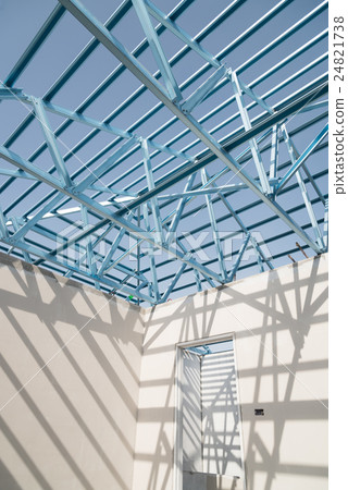 Structure of steel roof. Structure of steel roof. 24821738
