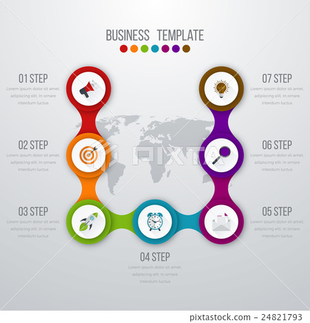 Vector illustration infographics seven options 24821793