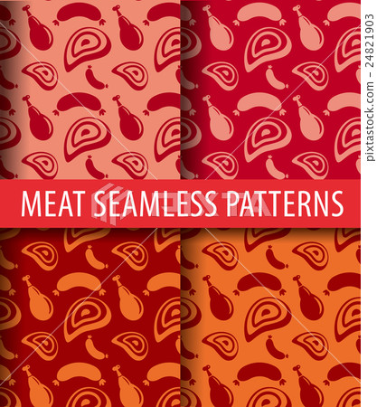 sausages and meat patterns 24821903