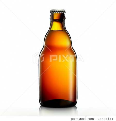 Beer bottle or cider isolated on white background Beer bottle or cider isolated on white background 24824134