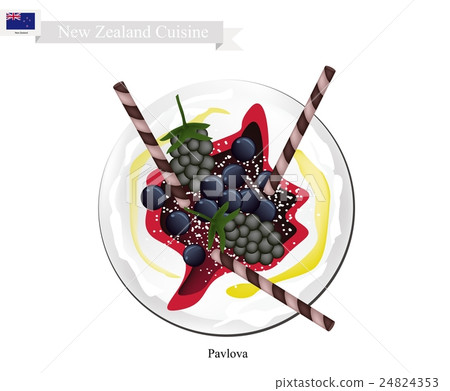 Pavlova Meringue Cake With Berries Pavlova Meringue Cake With Berries 24824353