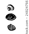 Sazae, abalone, scallops of a red shellfish illustration 24824766