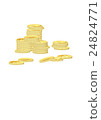 Stacked gold coins 24824771