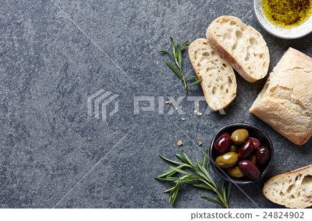 Food background with Italian ciabatta Food background with Italian ciabatta 24824902