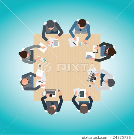 Top view of Business meeting. 24825726