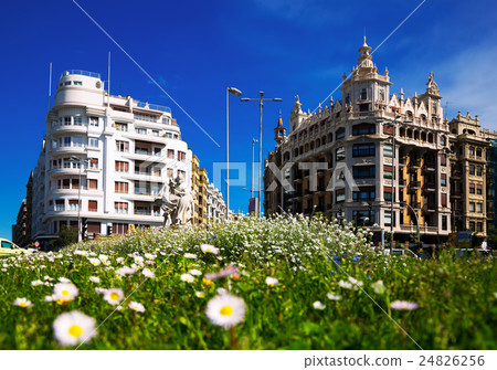 Day view of street in San Sebastian. Euskadi square 24826256