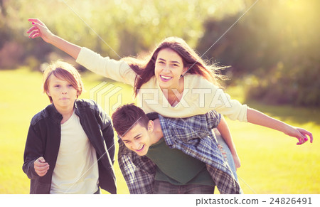 Teenagers having fun outdoor 24826491