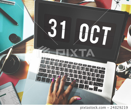 Time And Date Clock Graphic Concept 24829219