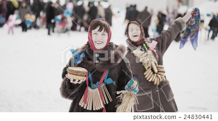 happy girls plays during Shrovetide happy girls plays during Shrovetide 24830441
