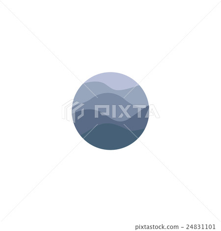 Isolated abstract blue color round shape water 24831101