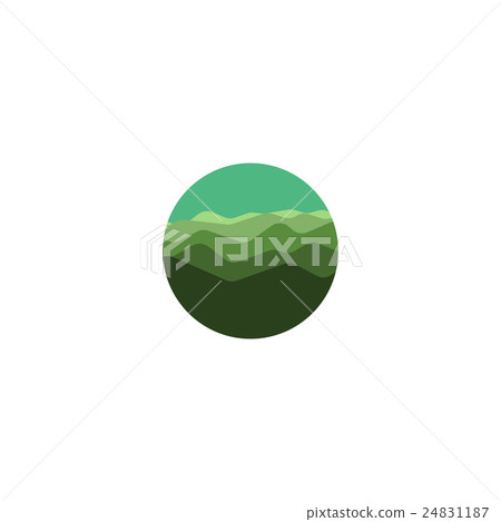 Isolated round shape green color wild nature Isolated round shape green color wild nature 24831187