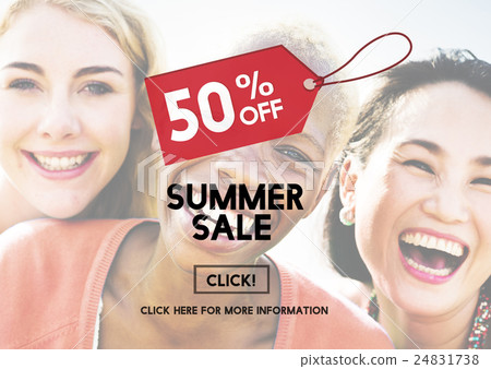 Summer Sale Advertising Discount Promotion Concept 24831738
