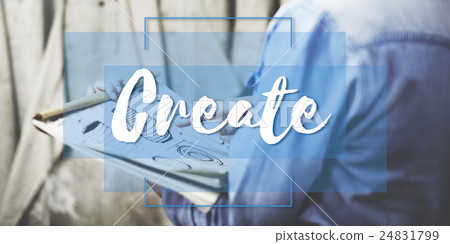 Imagine Create Curate Conceptualize Ideas Concept 24831799
