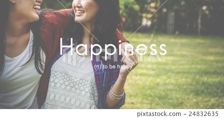 Happiness Cheerful Enjoyment Leisure Playful Concept 24832635