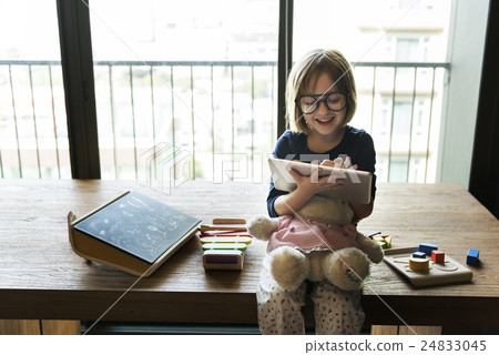 Little Girl Child Development Knowledge Education Concept 24833045