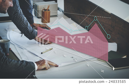 Area Graph Chart Statistics analytics Concept 24833585