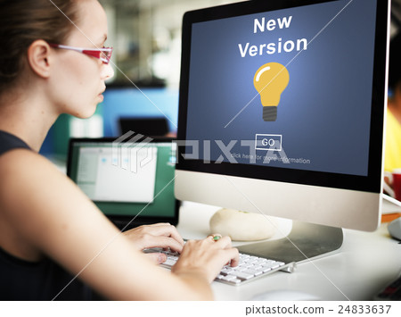New Version Software Install Homepage Concept New Version Software Install Homepage Concept 24833637