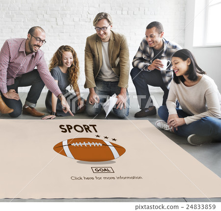 Touchdown Sport American Football Power Speed Strategy Concept 24833859