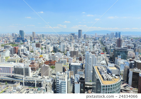 大阪的城市景觀摩天大樓 24834066