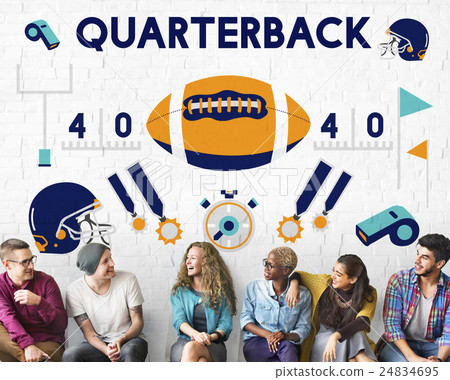 Play Quarterback Rugby American Football Concept 24834695