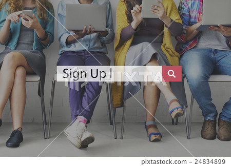 Sign-Up Sign-In Register Security Technology Concept 24834899