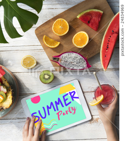 Summer Fruits Digital Tablet Concept Summer Fruits Digital Tablet Concept 24834969