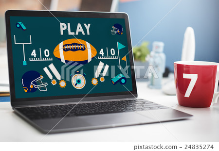 Play Quarterback Rugby American Football Concept Play Quarterback Rugby American Football Concept 24835274