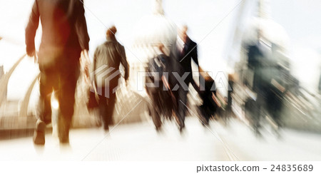 Business People Walking Motion City Concept 24835689