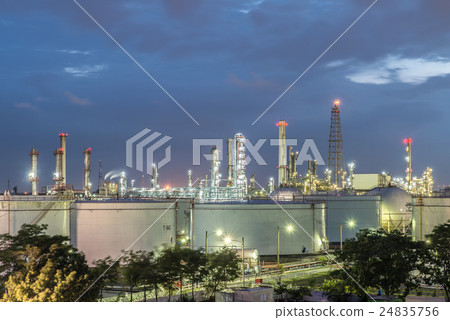 Oil refinery at dramatic twilight in Thailand Oil refinery at dramatic twilight in Thailand 24835756