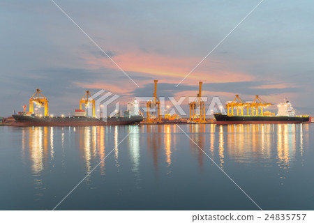 Container Cargo freight ship at port Container Cargo freight ship at port 24835757