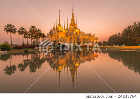 Beautiful temple at twilight time in Thailand 24835764