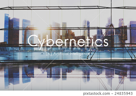 Cybernetics Artificial Intelligence Technology Graphic Concept 24835943