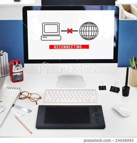 Reconnecting Access Disconnected Internet Concept 24836093