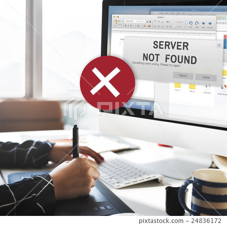 Server Not Found Error Inaccessible Concept 24836172