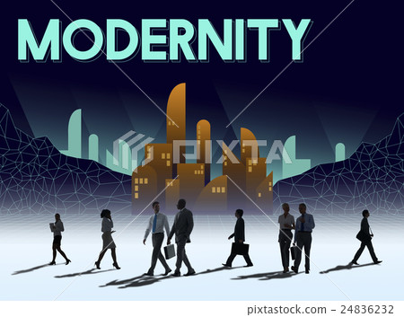 Modern Estate Modernity Skyscraper Building Concept 24836232