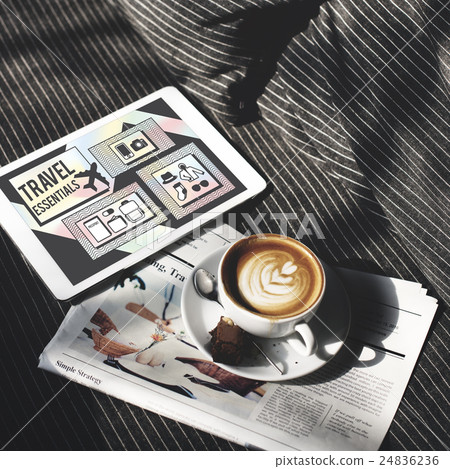 Travel Items Accessories Preparation List Concept 24836236