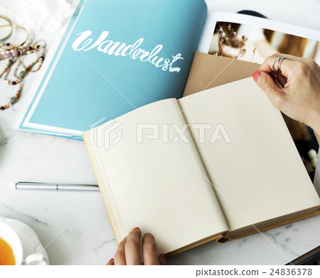 Mockup Copyspace Reading Book Magazine Concept 24836378