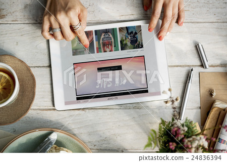 Women Shopping Online Shopaholics Purchase Concept 24836394