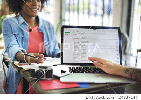 Working Laptop E-Mail Plan Design Concept Working Laptop E-Mail Plan Design Concept 24837147