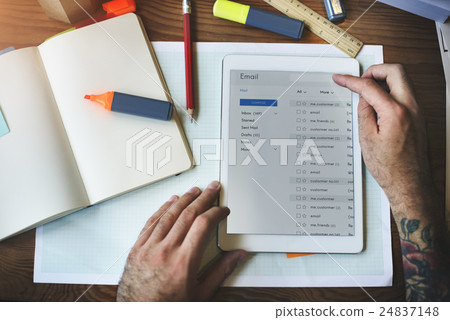 Digital Tablet Email Global Communciations Connection Concept 24837148