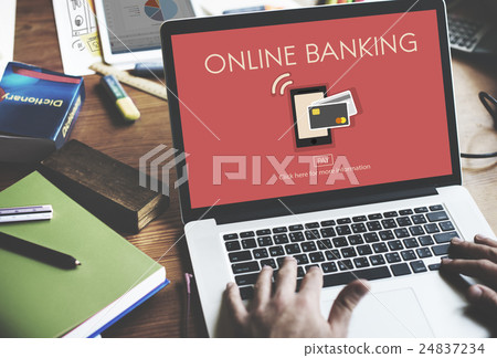 Online Banking Mobile Wallet E-banking Concept Online Banking Mobile Wallet E-banking Concept 24837234