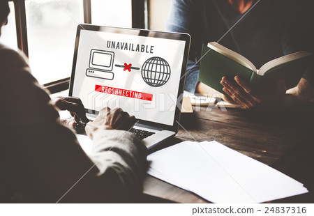 Unavailable Denied Disconnected Error Problem Concept 24837316